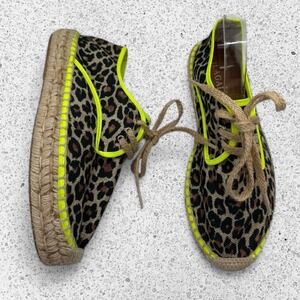 Vilagallo‎ Tropico Blucher Leopard Espadrille Sneakers Size 39 / US 9